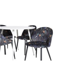 Matgrupp Plaza med Velvet matstolar 2