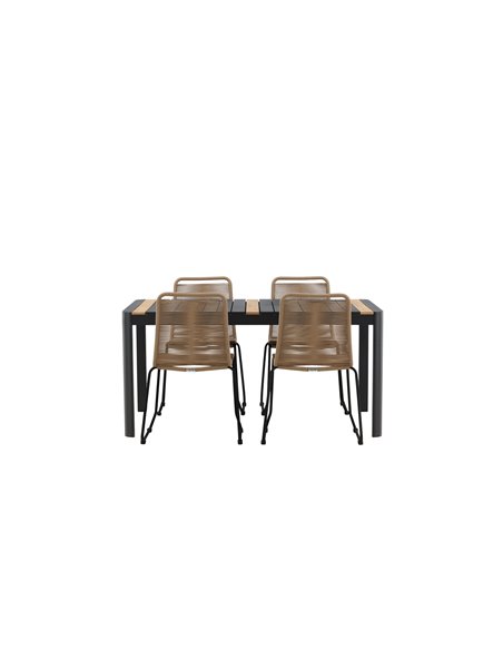 Matgrupp Togo med Lindos matstolar, 150 × 90 cm