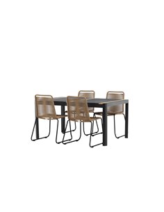 Matgrupp Togo med Lindos matstolar, 150 × 90 cm 2