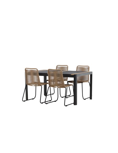 Matgrupp Togo med Lindos matstolar, 150 × 90 cm