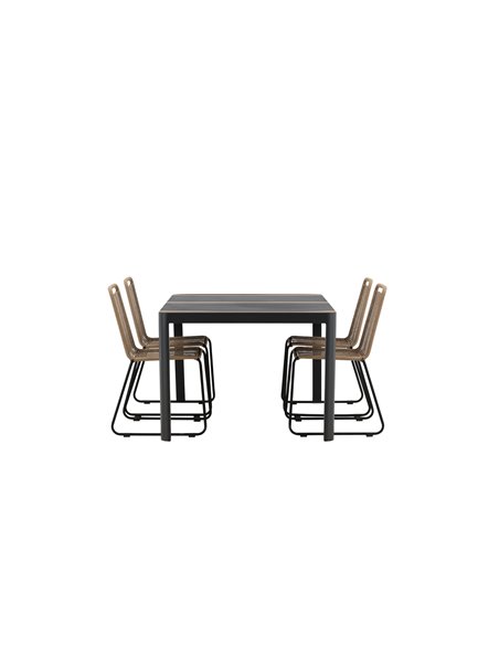 Matgrupp Togo med Lindos matstolar, 150 × 90 cm