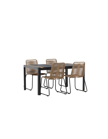 Matgrupp Togo med Lindos matstolar, 150 × 90 cm