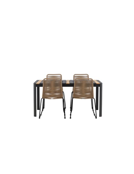 Matgrupp Togo med Lindos matstolar, 150 × 90 cm