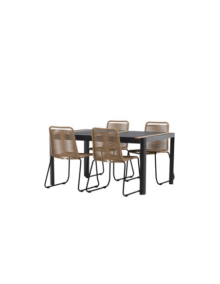 Matgrupp Togo med Lindos matstolar, 150 × 90 cm