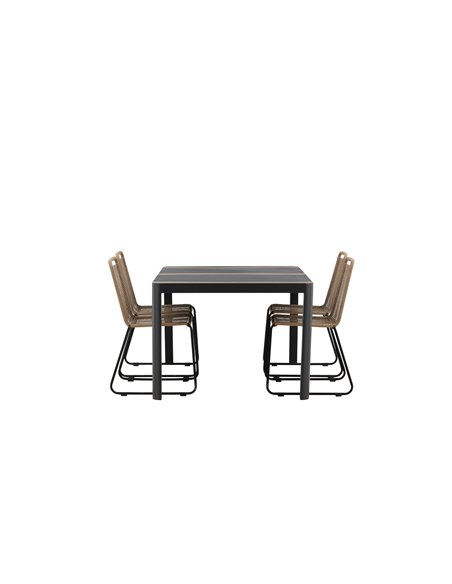 Matgrupp Togo med Lindos matstolar, 150 × 90 cm