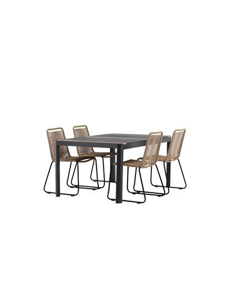 Matgrupp Togo med Lindos matstolar, 150 × 90 cm