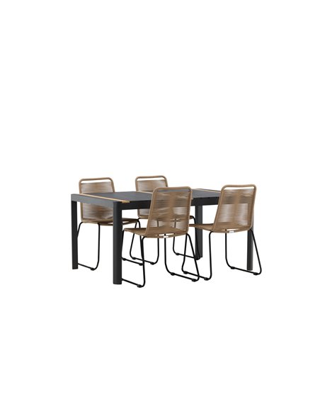 Matgrupp Togo med Lindos matstolar, 150 × 90 cm