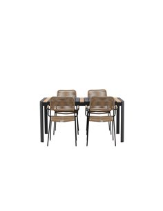 Matgrupp Togo med Lindos matstolar, 150 × 90 cm