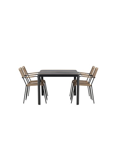 Matgrupp Togo med Lindos matstolar, 150 × 90 cm
