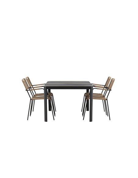 Matgrupp Togo med Lindos matstolar, 150 × 90 cm