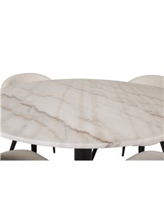 Matgrupp Estelle med Velvet matstolar 2