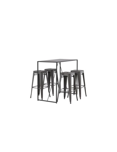 Matgrupp Brea med Tempe matstolar, 120 × 60 cm