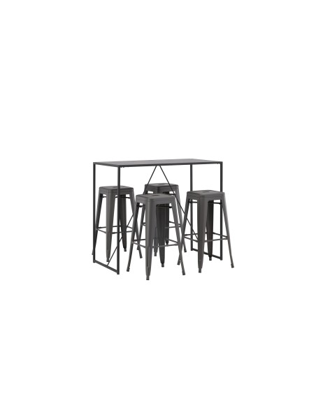 Matgrupp Brea med Tempe matstolar, 120 × 60 cm