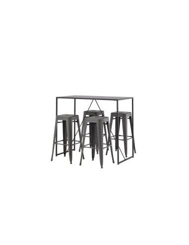 Matgrupp Brea med Tempe matstolar, 120 × 60 cm