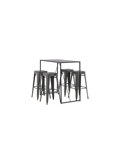 Matgrupp Brea med Tempe matstolar, 120 × 60 cm