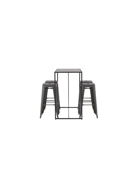 Matgrupp Brea med Tempe matstolar, 120 × 60 cm