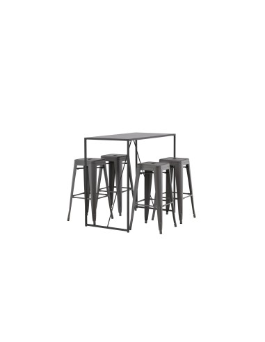 Matgrupp Brea med Tempe matstolar, 120 × 60 cm