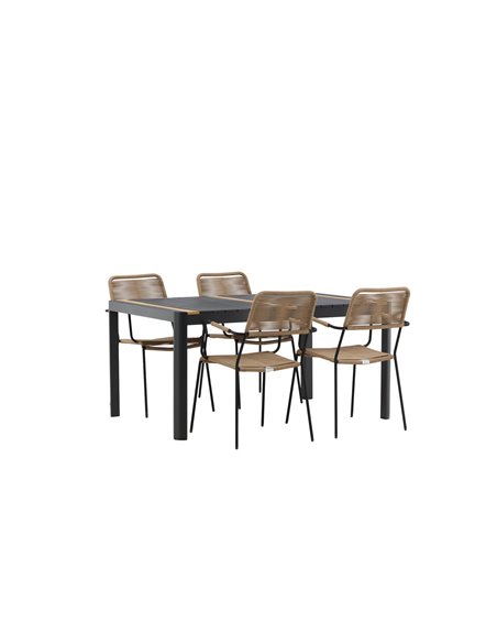 Matgrupp Togo med Lindos matstolar, 150 × 90 cm