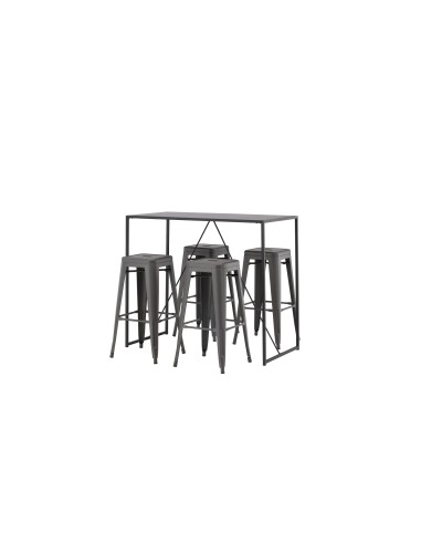 Matgrupp Brea med Tempe matstolar, 120 × 60 cm
