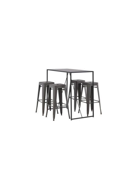 Matgrupp Brea med Tempe matstolar, 120 × 60 cm