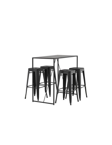 Matgrupp Brea med Tempe matstolar, 120 × 60 cm