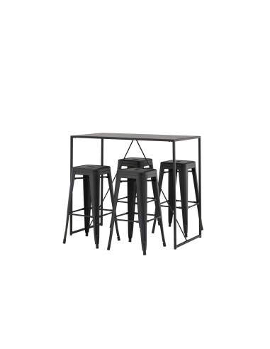 Matgrupp Brea med Tempe matstolar, 120 × 60 cm