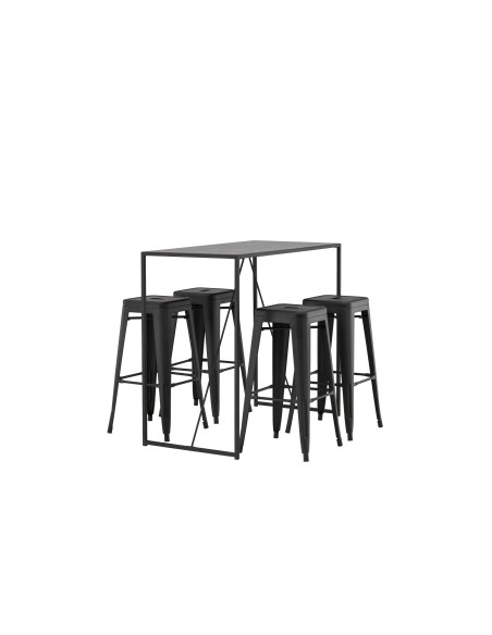 Matgrupp Brea med Tempe matstolar, 120 × 60 cm