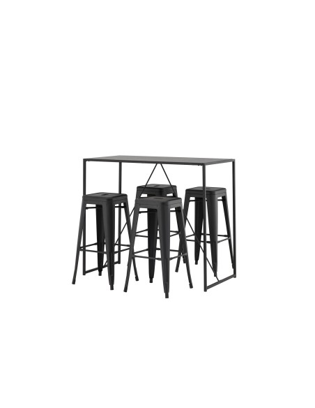 Matgrupp Brea med Tempe matstolar, 120 × 60 cm