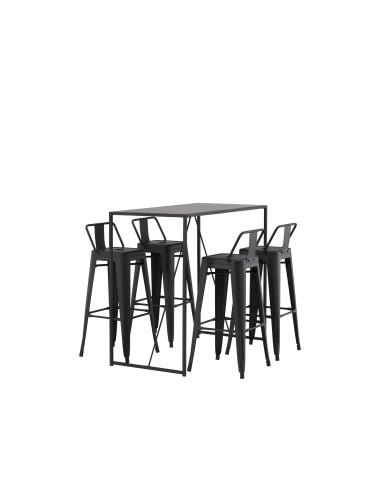 Matgrupp Brea med Tempe matstolar, 120 × 60 cm