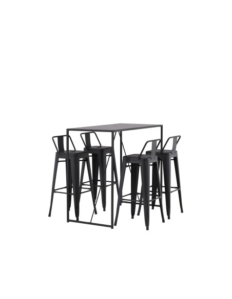 Matgrupp Brea med Tempe matstolar, 120 × 60 cm