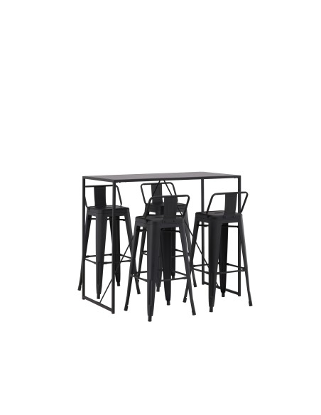Matgrupp Brea med Tempe matstolar, 120 × 60 cm