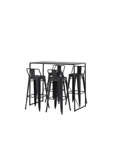 Matgrupp Brea med Tempe matstolar, 120 × 60 cm