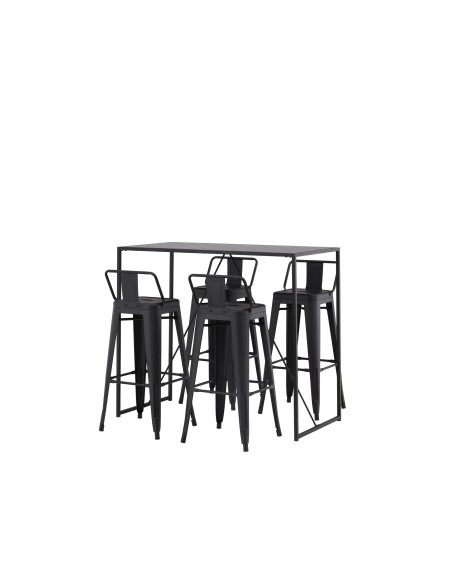 Matgrupp Brea med Tempe matstolar, 120 × 60 cm