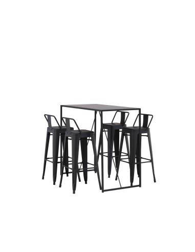 Matgrupp Brea med Tempe matstolar, 120 × 60 cm