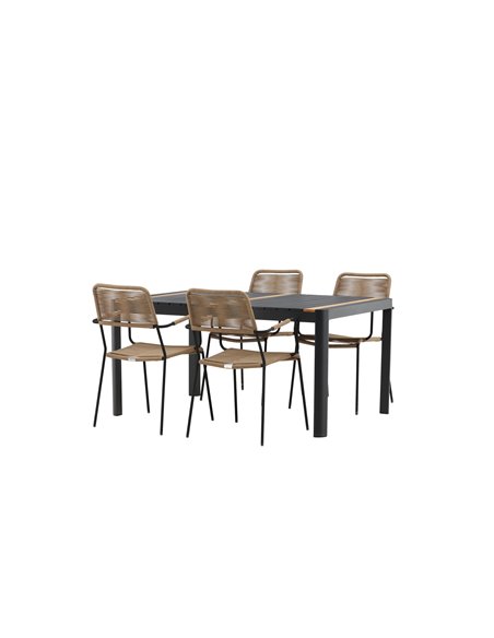 Matgrupp Togo med Lindos matstolar, 150 × 90 cm