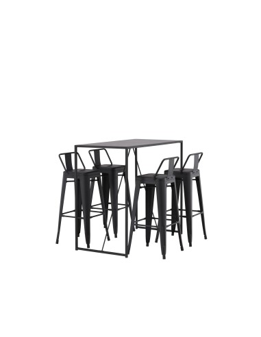 Matgrupp Brea med Tempe matstolar, 120 × 60 cm