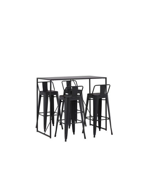 Matgrupp Brea med Tempe matstolar, 120 × 60 cm
