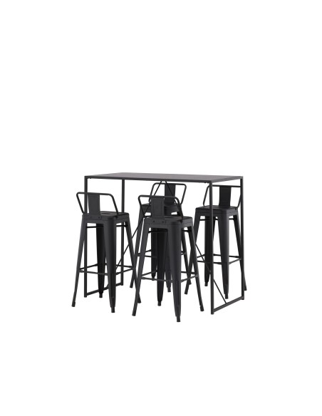 Matgrupp Brea med Tempe matstolar, 120 × 60 cm