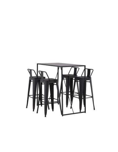 Matgrupp Brea med Tempe matstolar, 120 × 60 cm