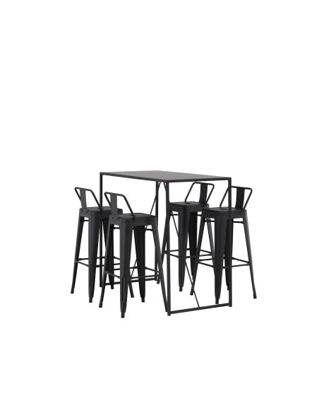 Matgrupp Brea med Tempe matstolar, 120 × 60 cm