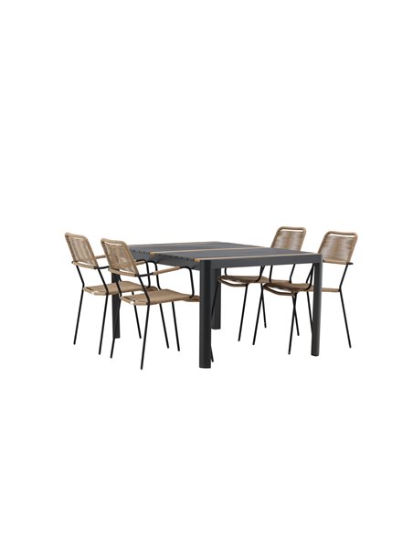 Matgrupp Togo med Lindos matstolar, 150 × 90 cm