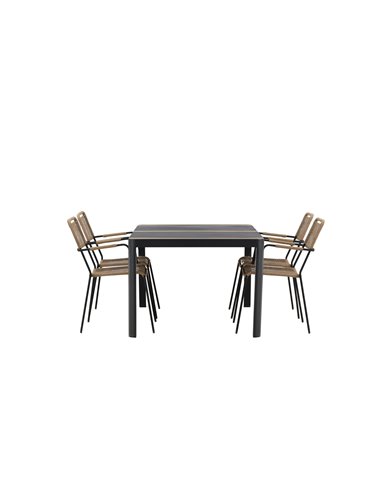 Matgrupp Togo med Lindos matstolar, 150 × 90 cm