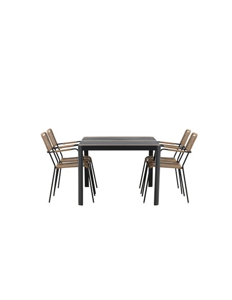 Matgrupp Togo med Lindos matstolar, 150 × 90 cm
