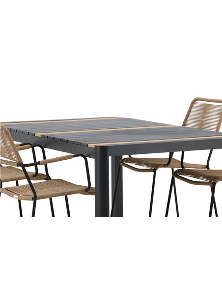 Matgrupp Togo med Lindos matstolar, 150 × 90 cm