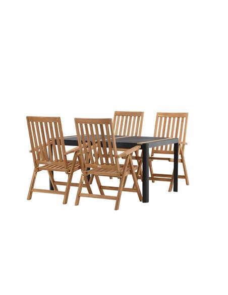 Matgrupp Togo med Kenya matstolar, 150 × 90 cm