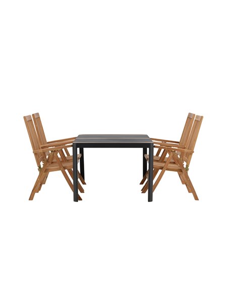 Matgrupp Togo med Kenya matstolar, 150 × 90 cm