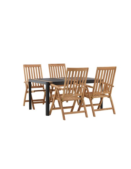 Matgrupp Togo med Kenya matstolar, 150 × 90 cm