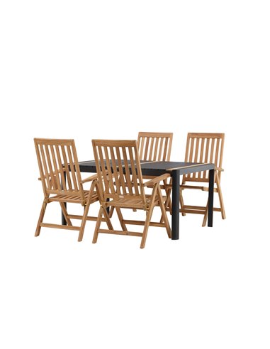 Matgrupp Togo med Kenya matstolar, 150 × 90 cm