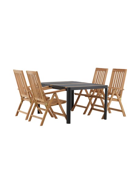 Matgrupp Togo med Kenya matstolar, 150 × 90 cm
