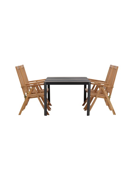 Matgrupp Togo med Kenya matstolar, 150 × 90 cm